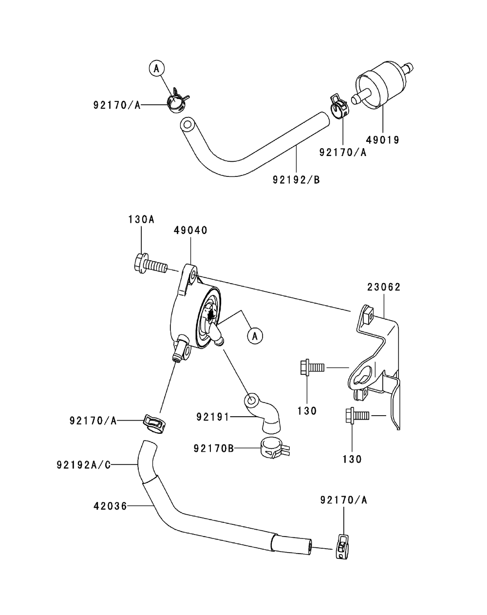 Fh680v-Hs07 Fuel Tank And Fuel Valve Diagram and Parts List for ENFORCER54 53AI3AGT750-23HP Cub Cadet Lawn Tractor